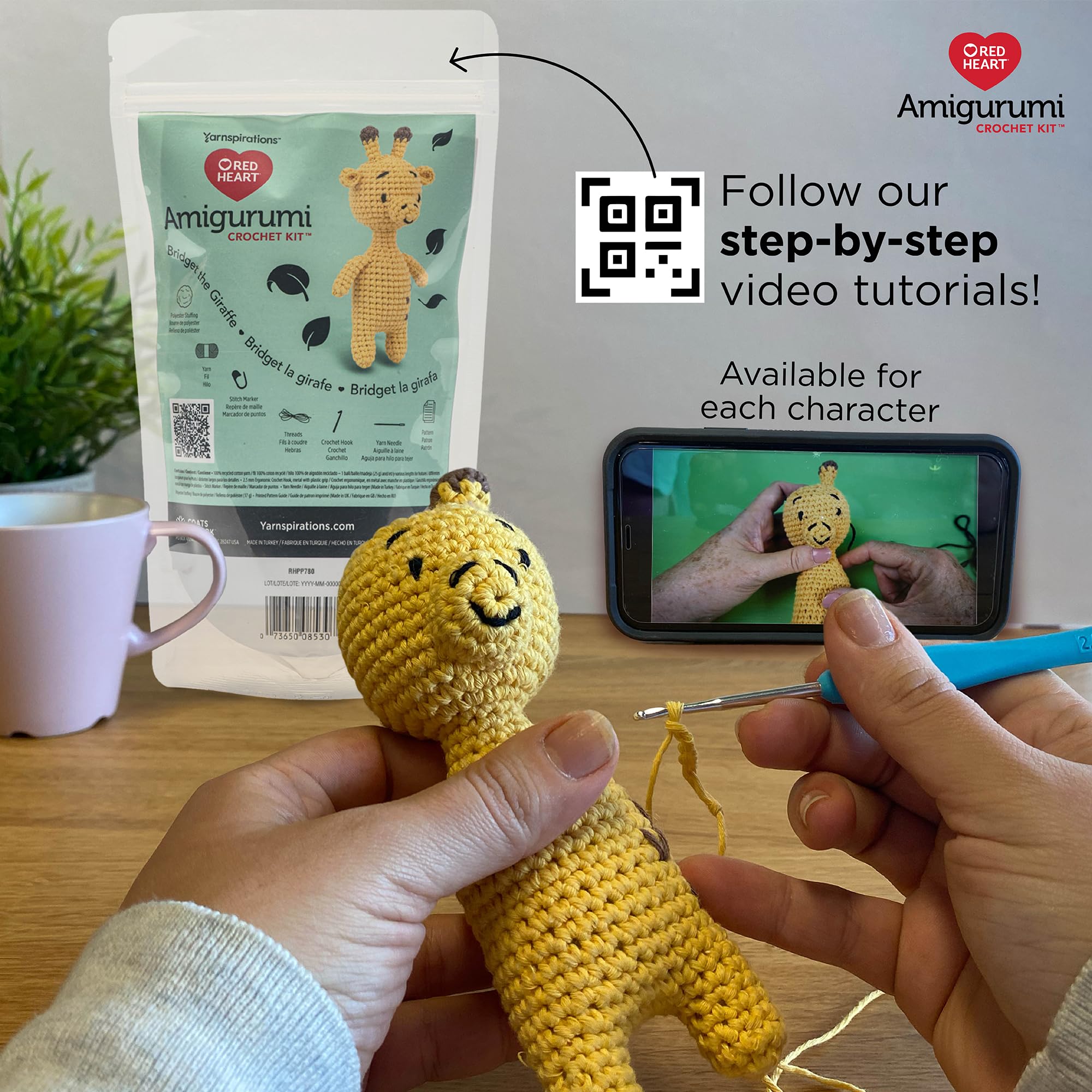 Red Heart Amigurumi Bridget The Giraffe Kit - Image 4