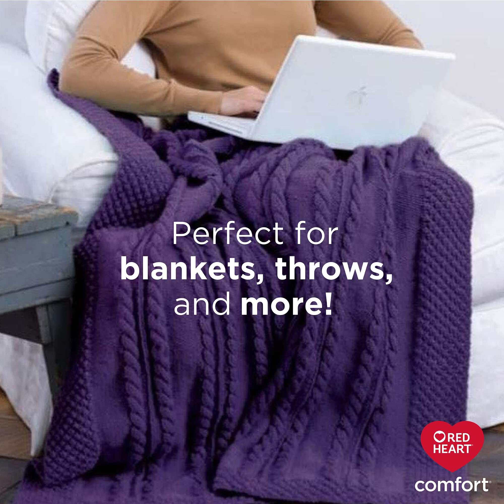 Red Heart Comfort Washed Beige Yarn - 1 Pack of 16oz/454g - Acrylic - 4 Medium (Worsted) - 867 Yards - Knitting/Crochet - Image 3