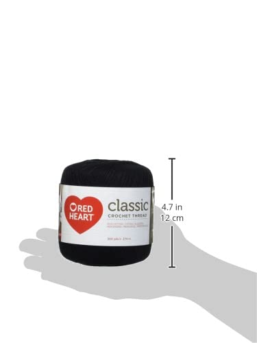 Red Heart Crochet Thread Black 1 Pack of Crochet - Cotton - Size 10-300 Yards - Knitting/Crochet - Image 3