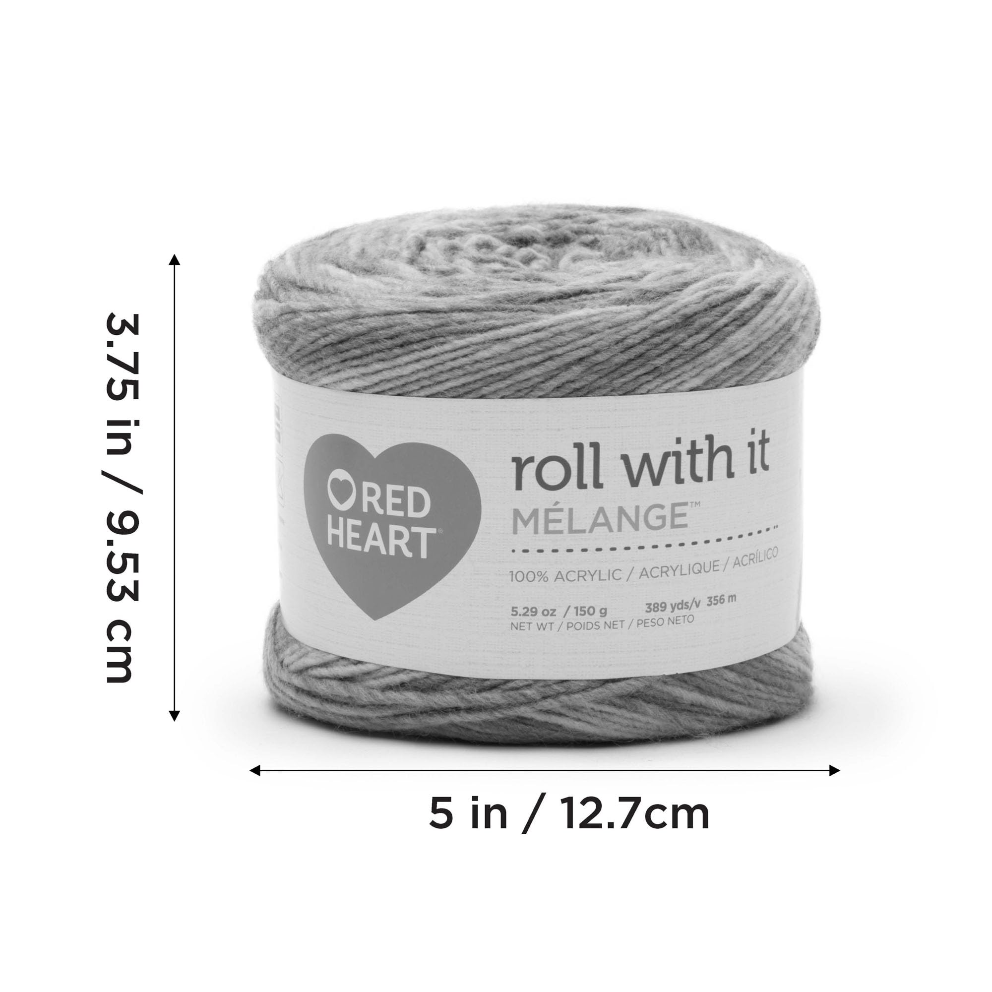 Red Heart Roll with It Melange Paparazzi Yarn - 3 Pack of 150g/5.3oz - Acrylic - 4 Medium (Worsted) - 389 Yards - Knitting/Crochet - Image 10