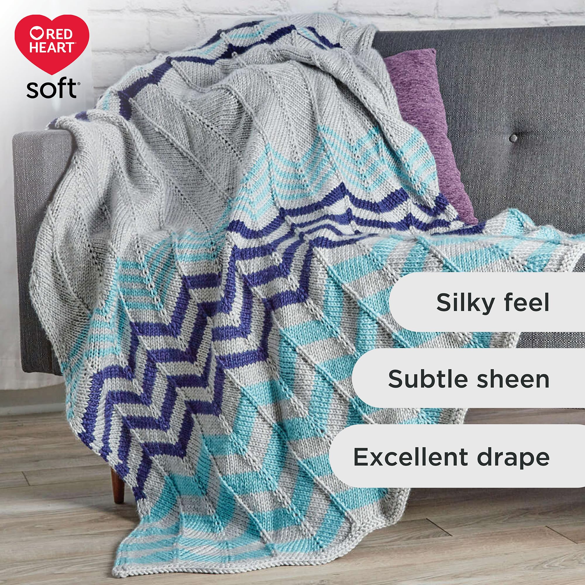 Red Heart Soft Off White Yarn - 3 Pack of 141g/5oz - Acrylic - 4 Medium (Worsted) - 256 Yards - Knitting/Crochet - Image 3