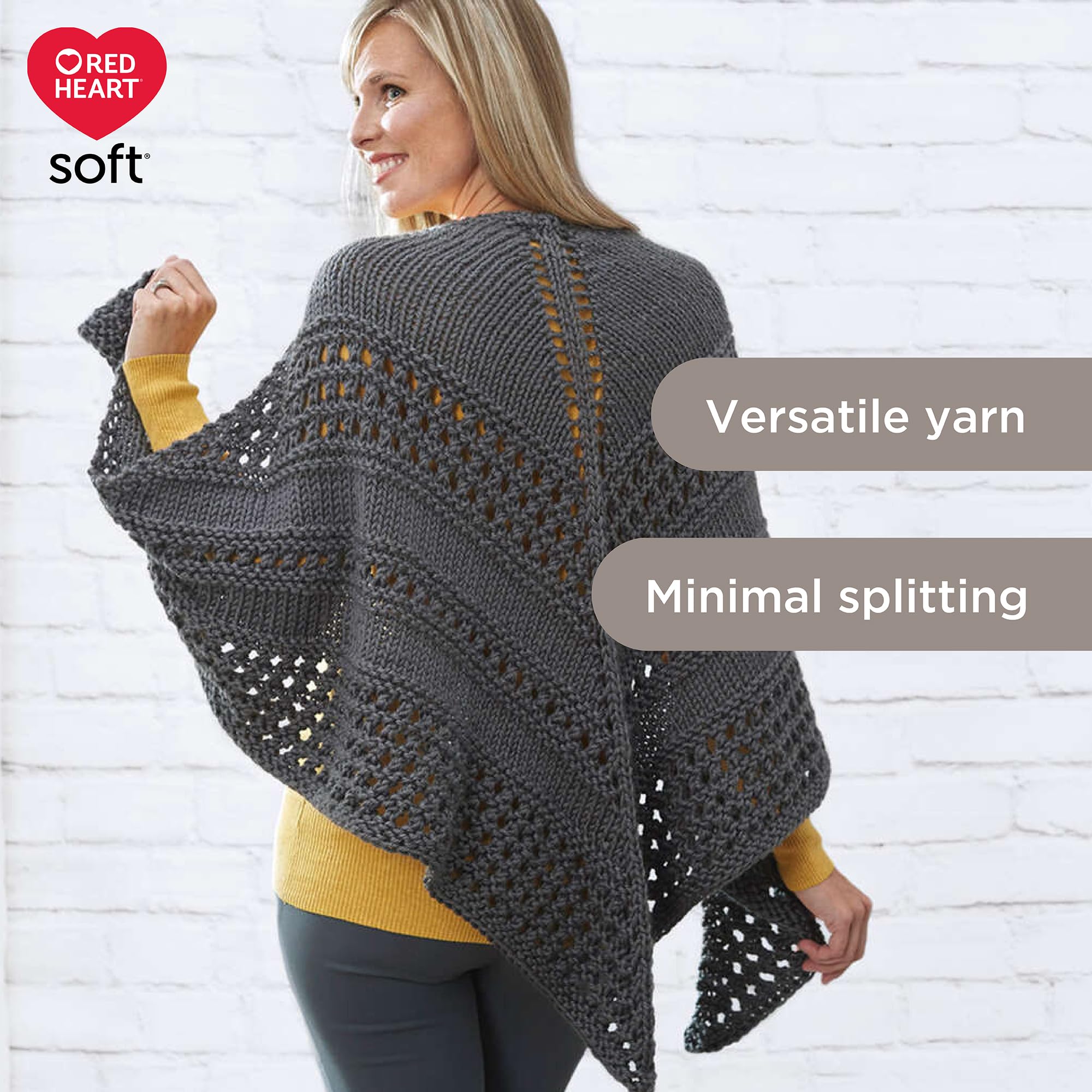 Red Heart Soft Off White Yarn - 3 Pack of 141g/5oz - Acrylic - 4 Medium (Worsted) - 256 Yards - Knitting/Crochet - Image 5