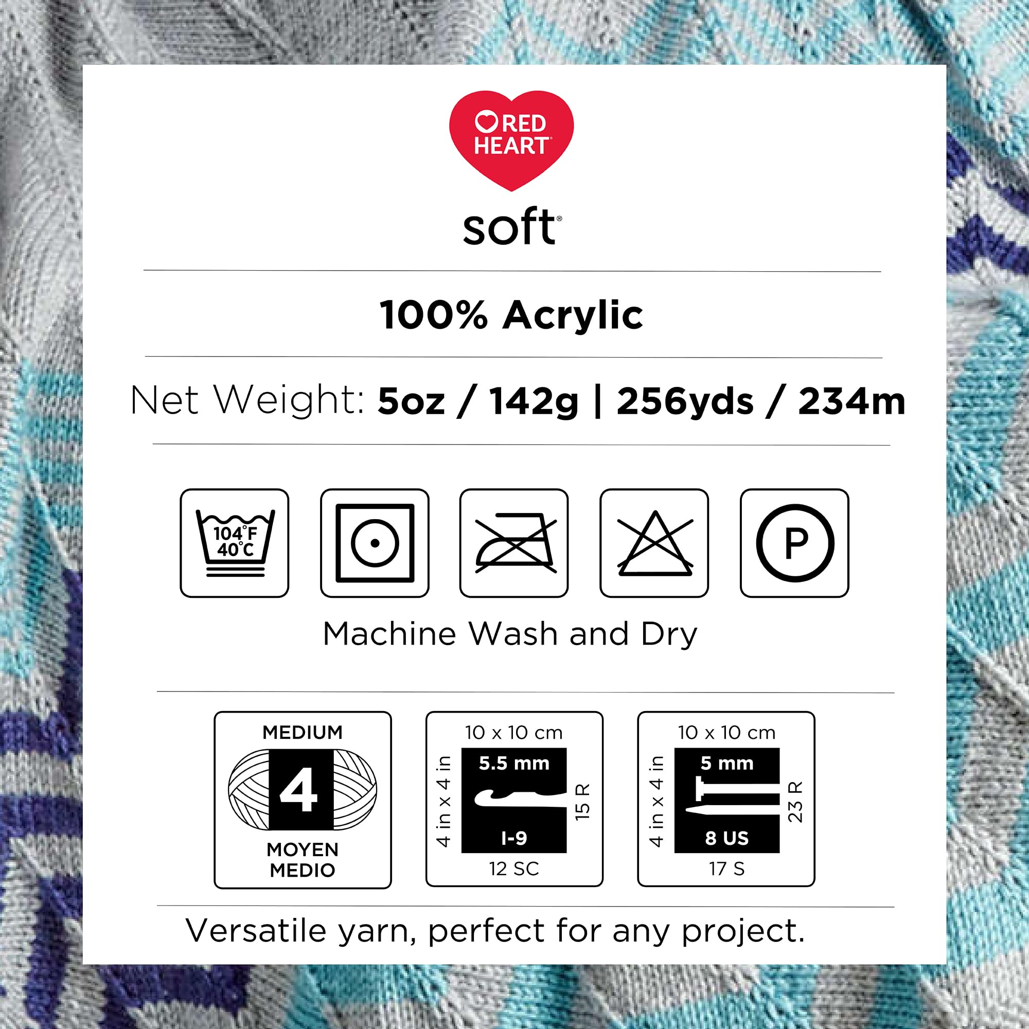 Red Heart Soft Off White Yarn - 3 Pack of 141g/5oz - Acrylic - 4 Medium (Worsted) - 256 Yards - Knitting/Crochet - Image 7