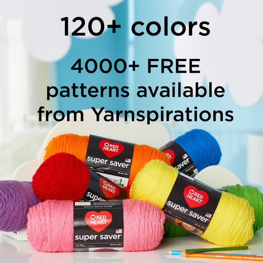 Red Heart Super Saver Ombre Sand Yarn - 2 Pack of 10oz/283g - Acrylic - 4 Medium (Worsted) - 482 Yards - Knitting/Crochet - Image 4
