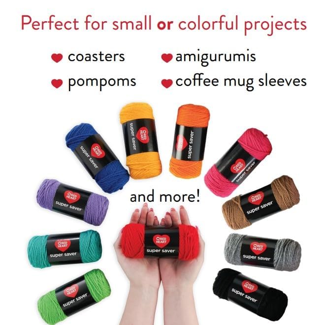 Red Heart Super Saver Super Yarn Craft Kit for Crochet & Knitting & Amigurumi Projects - Image 3