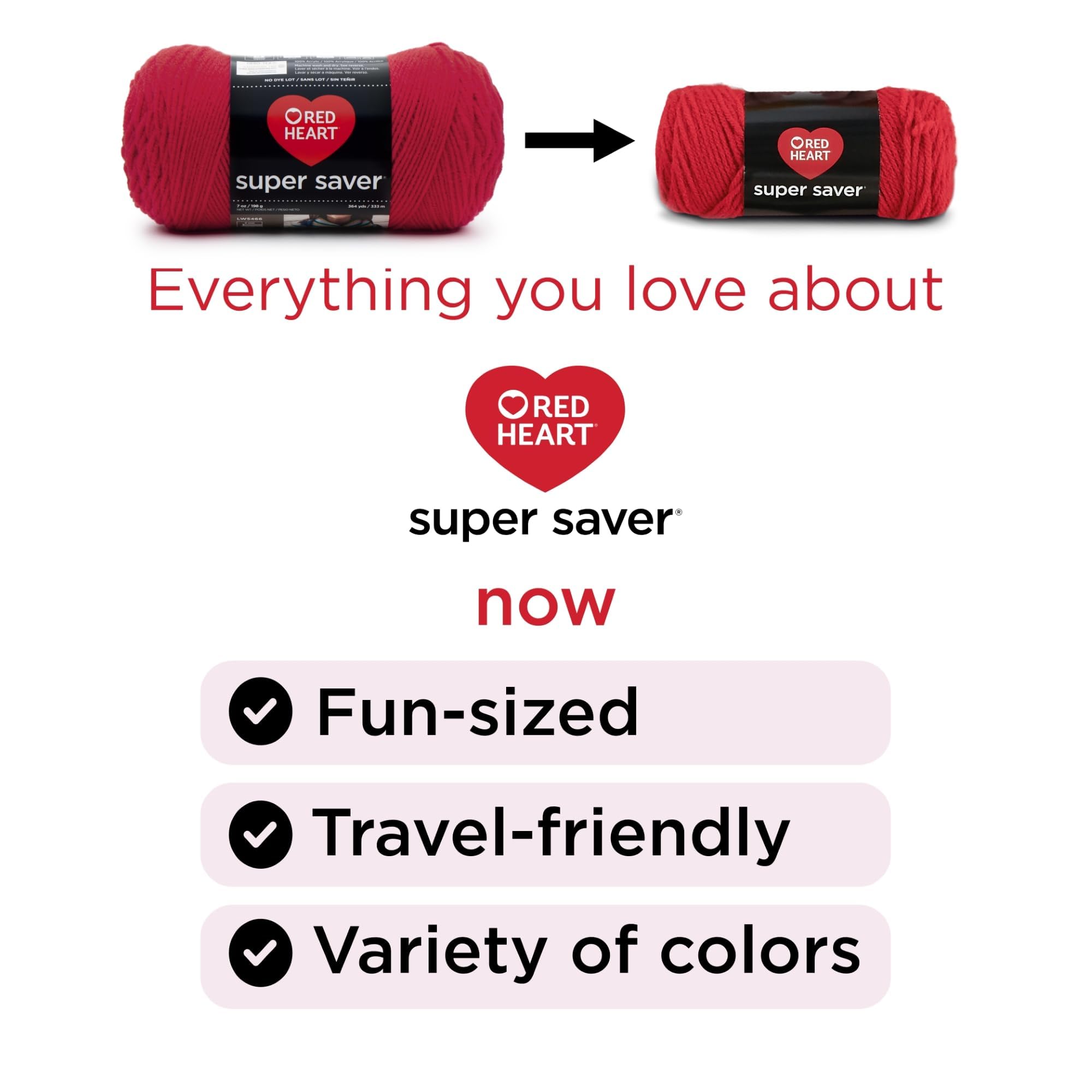 Red Heart Super Saver Super Yarn Craft Kit for Crochet & Knitting & Amigurumi Projects - Image 6
