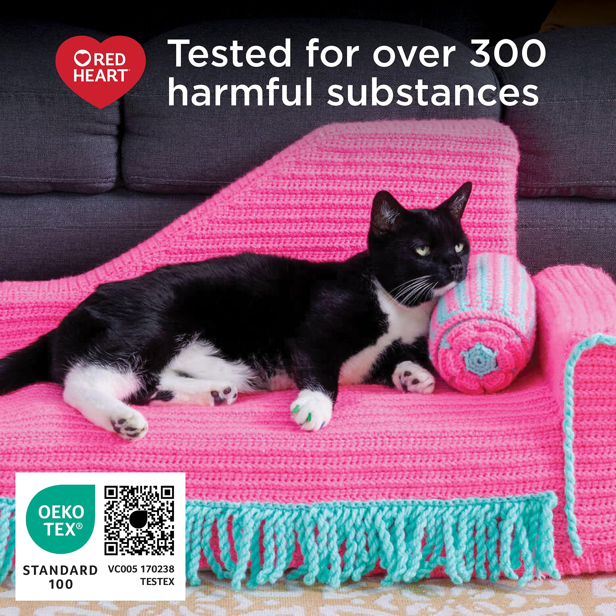 Red Heart Super Saver Yarn, 3 Pack, Green Tones 3 Count - Image 3