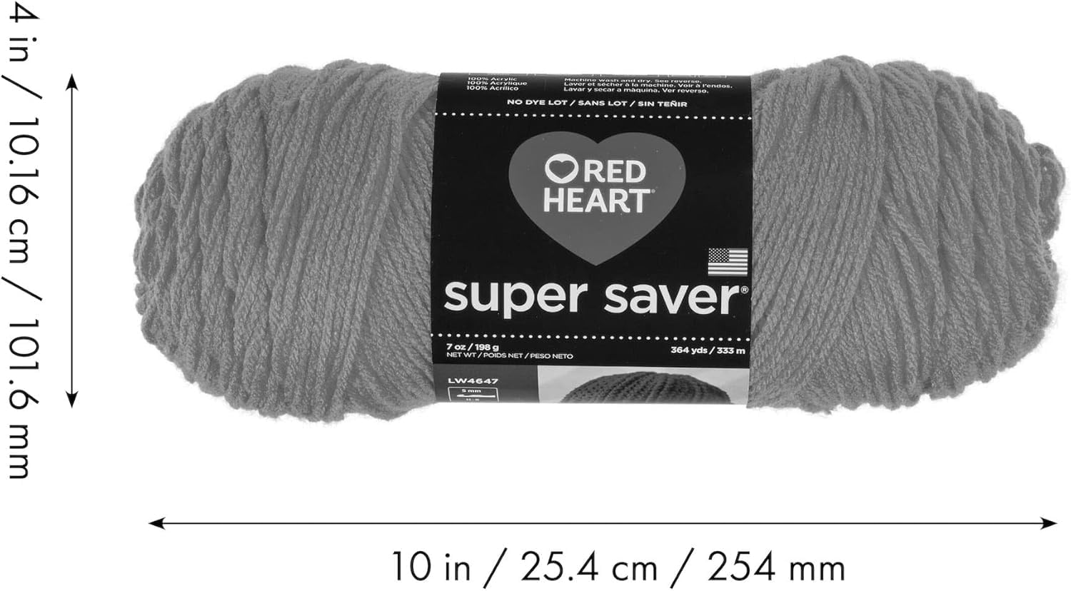 Red Heart Super Saver Yarn 312 Black - Image 3