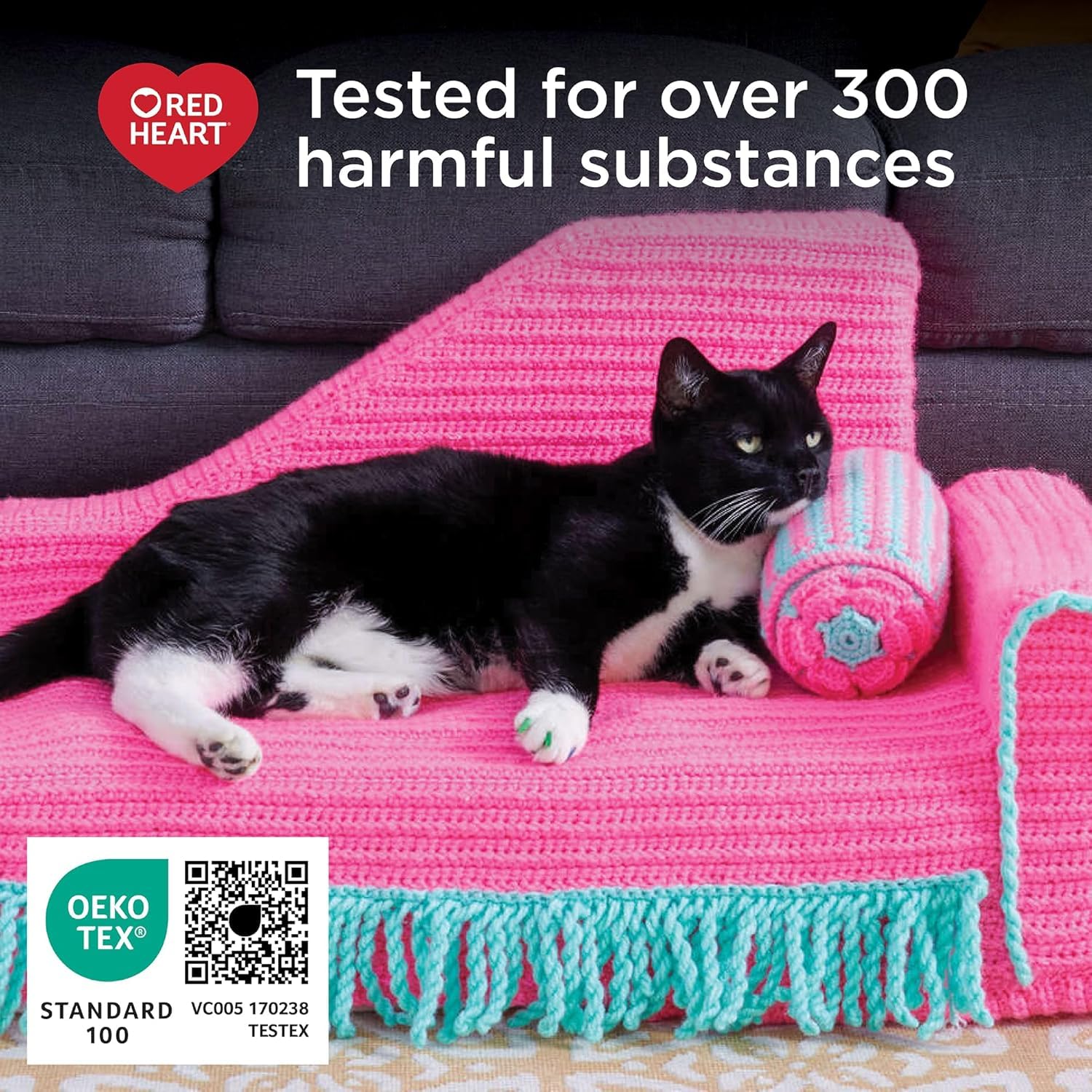 Red Heart Super Saver Yarn 312 Black - Image 5